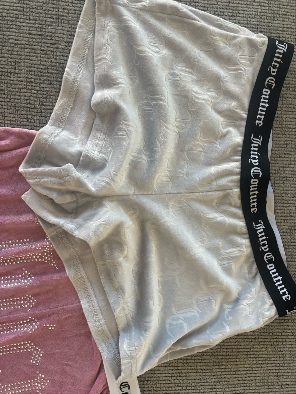 Juicy Couture White Logo-Text Waistband Boxer Briefs